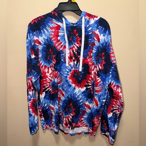 Rouge Collection Sweaters - Rouge Collection Multicolor Tie-Dye Hoodie